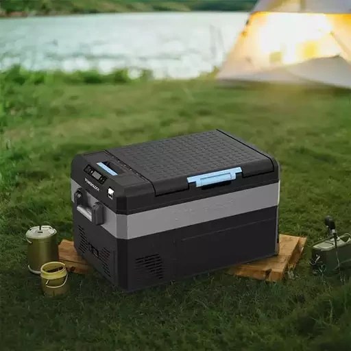 یخچال فریزر هوشمند شارژی قابل حمل 55 لیتری اسمارت پاورولوژی مدل PPFA55LBK